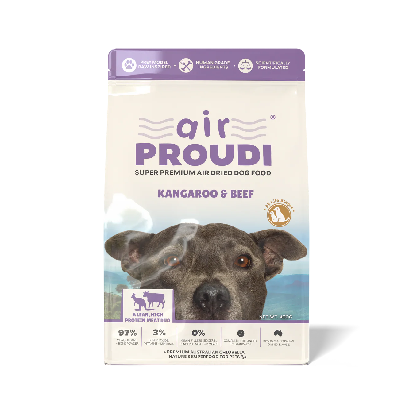 Air Proudi Air Dried Dog Food - Kangaroo & Beef