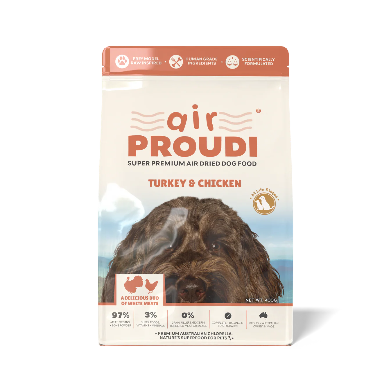 Air Proudi Air Dried Dog Food - Turkey & Chicken
