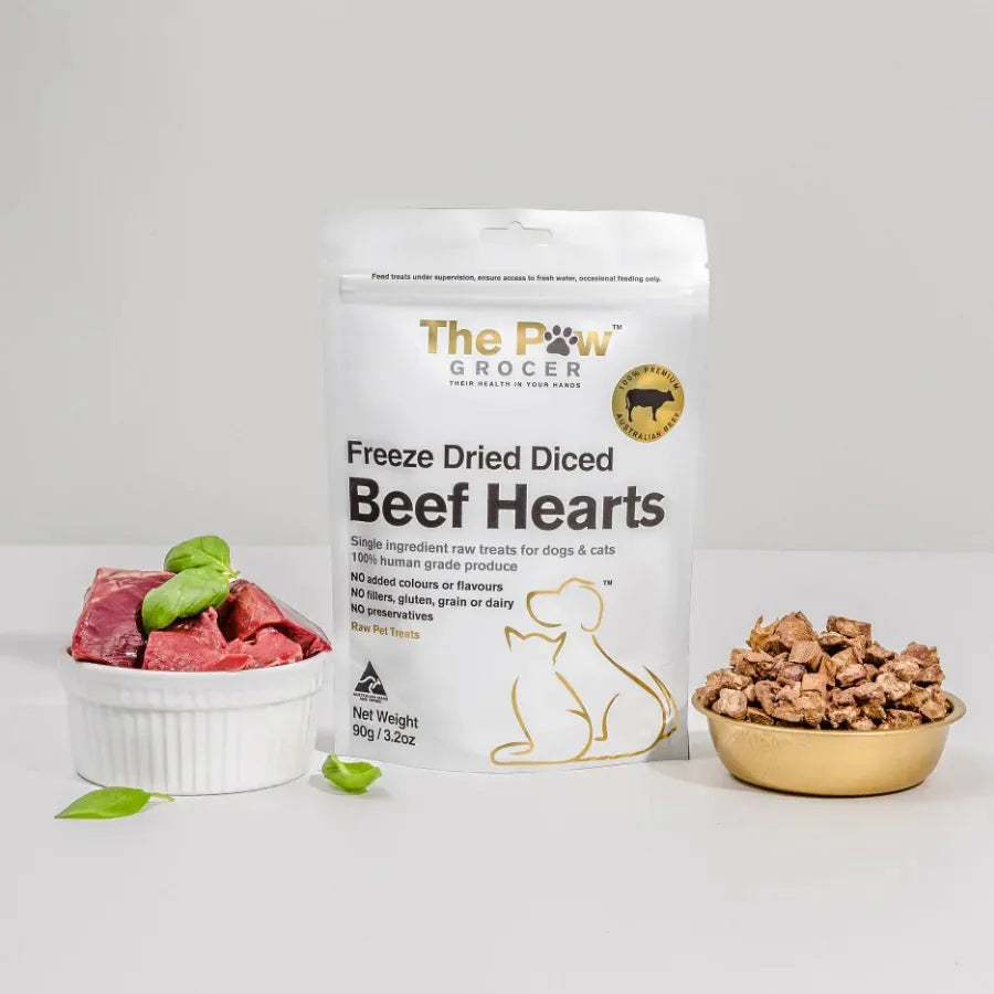 The Paw Grocer - Freeze Dried Diced Beef Hearts