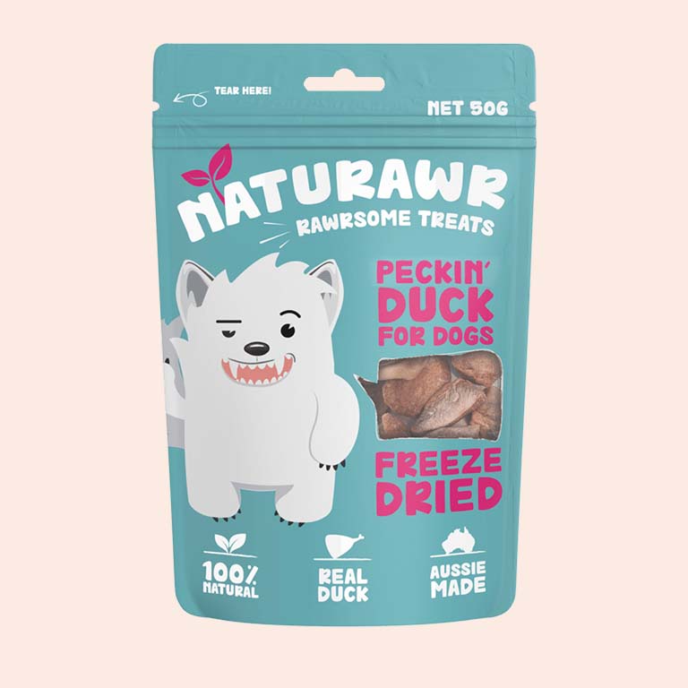 Naturawr Freeze-Dried Dog Treats Peckin' Duck 50g