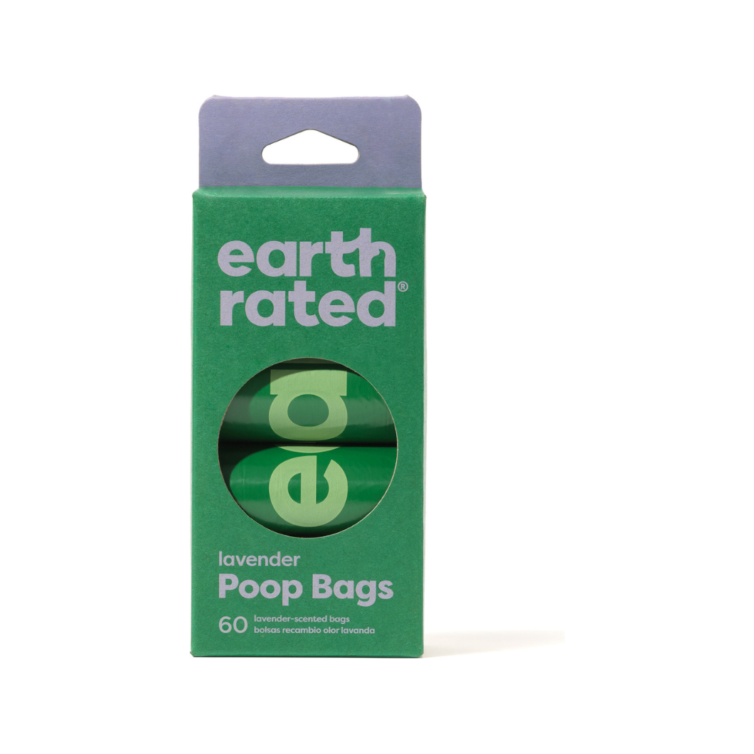 Earth Rated Poo Bags Lavender Refill Rolls 60 Bags