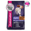 Eukanuba puppy food package for medium breeds on a white background