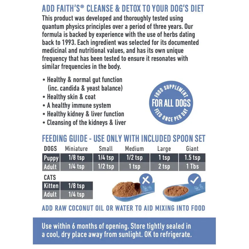AUGUSTINE APPROVED Faith's Cleanse & Detox For Dogs & Cats
