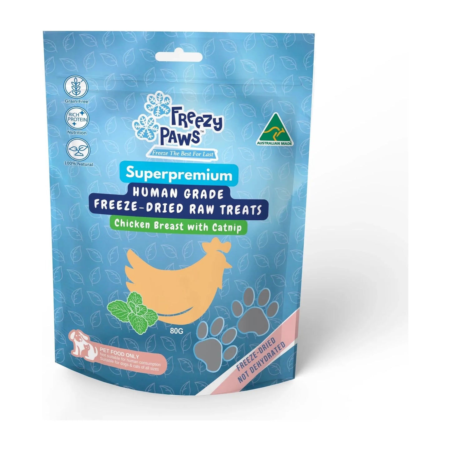 Freezy Paws - Freeze-Dried Raw Raw Chicken Breast with Catnip Treats 80g