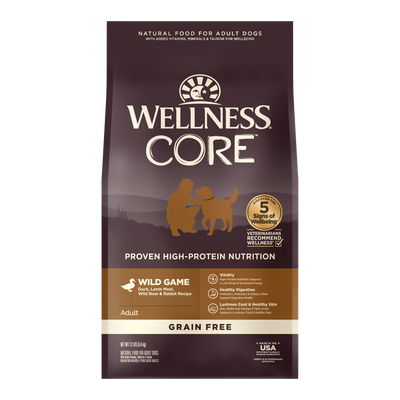 WELLNESS Core Grain Free Dog Dry Food Wild Game 10Kg