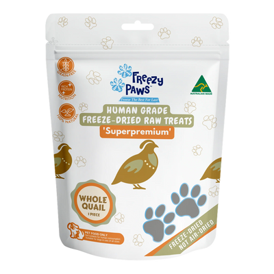Freezy Paws - Freeze-Dried Raw Whole Quail 1 pc