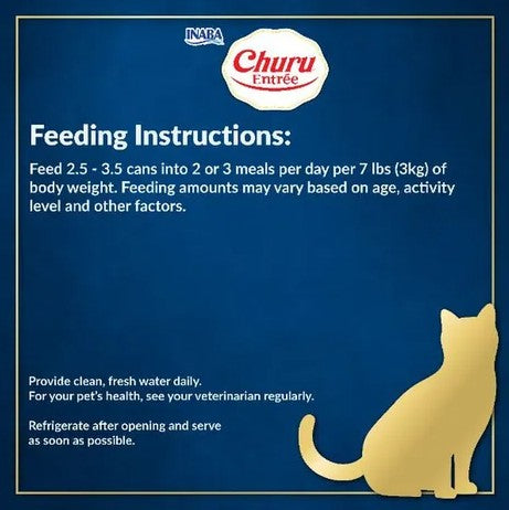 INABA Cat Complete and Balanced Wet Food Churu Entrée Mousse Tuna Recipe Can 85g