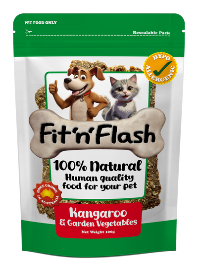 Fit'n'Flash Kangaroo & Garden Vegetables For Dogs 100g