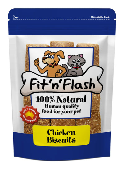 Fit'n'Flash Dogs and Cats Treats Chicken Biscuits 400g