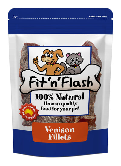 Fit'n'Flash Venison Fillets For Dogs and Cats 50g