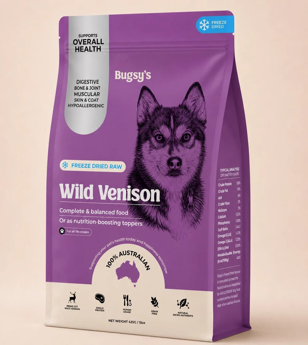 Bugsy's Freeze-Dried Dog Food Venison
