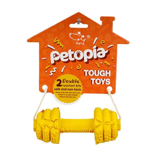 PETOPIA Ultra Tough Dog Toy Dumb Dumbbell