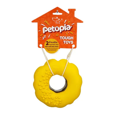 PETOPIA Ultra Tough Dog Toy Mochi Donut