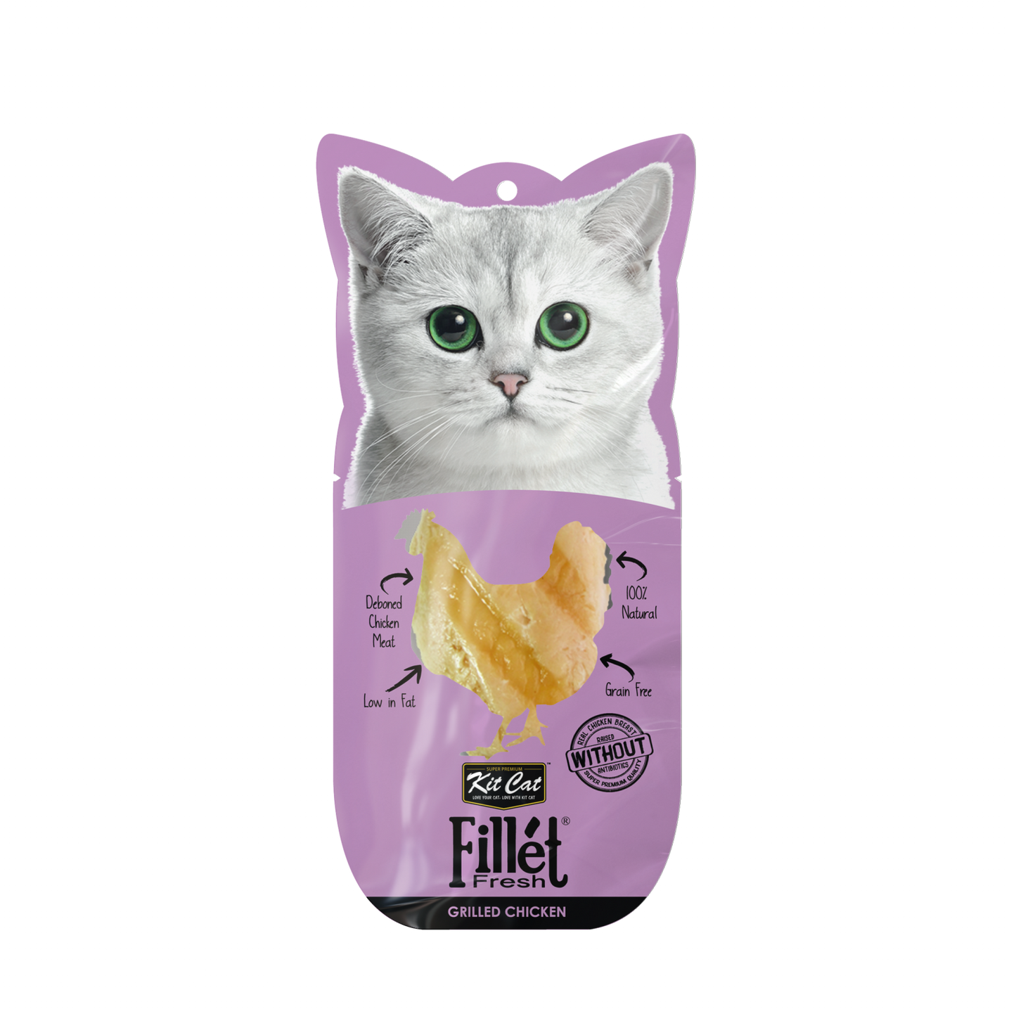 Kit Cat Fillet Fresh Cat Treat Grilled Chicken 30g