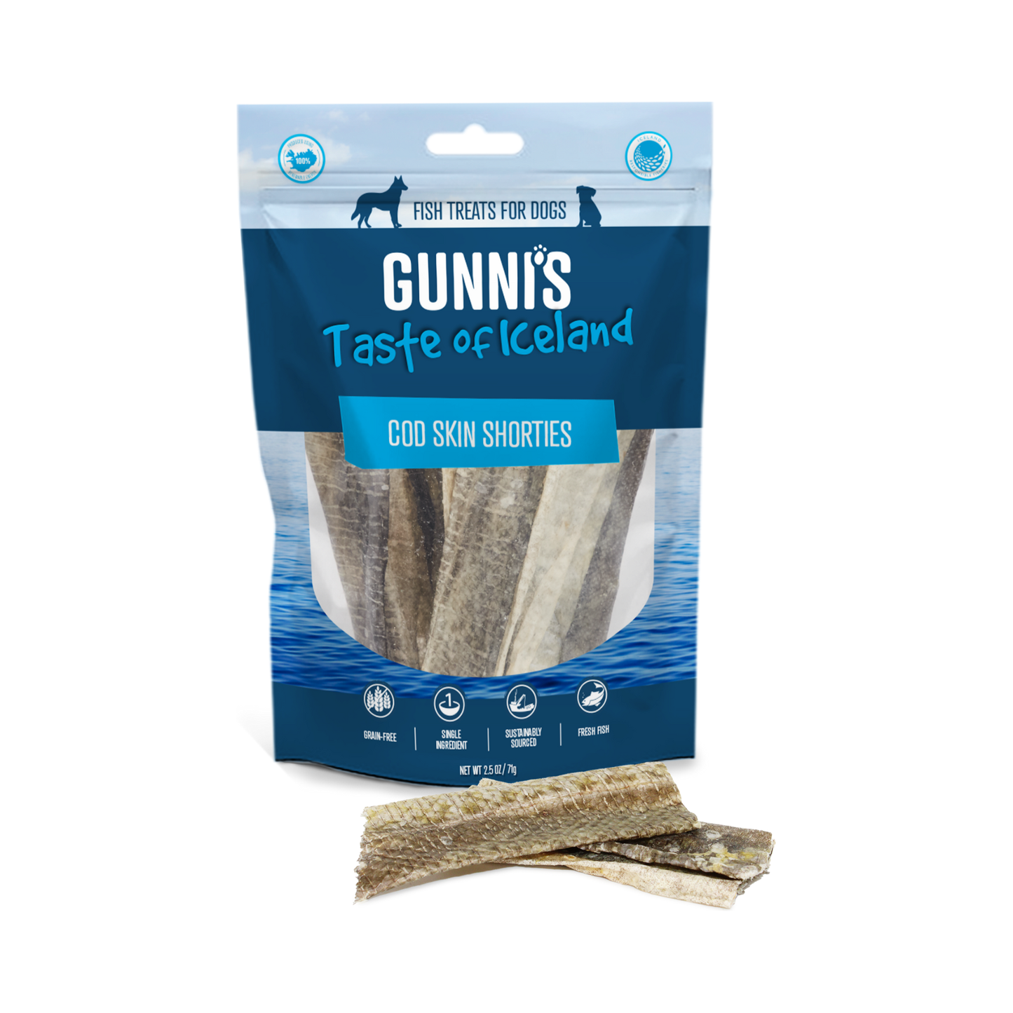 GUNNI’S Cod Skin Shorties Dog Treats 71g