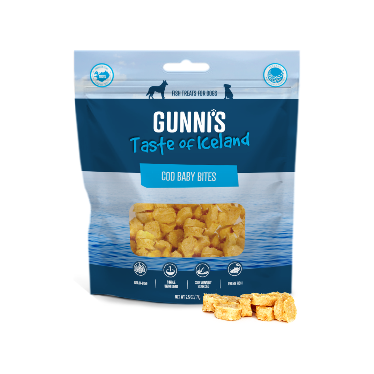 GUNNI’S Cod Baby Bites Dog Treats 71g