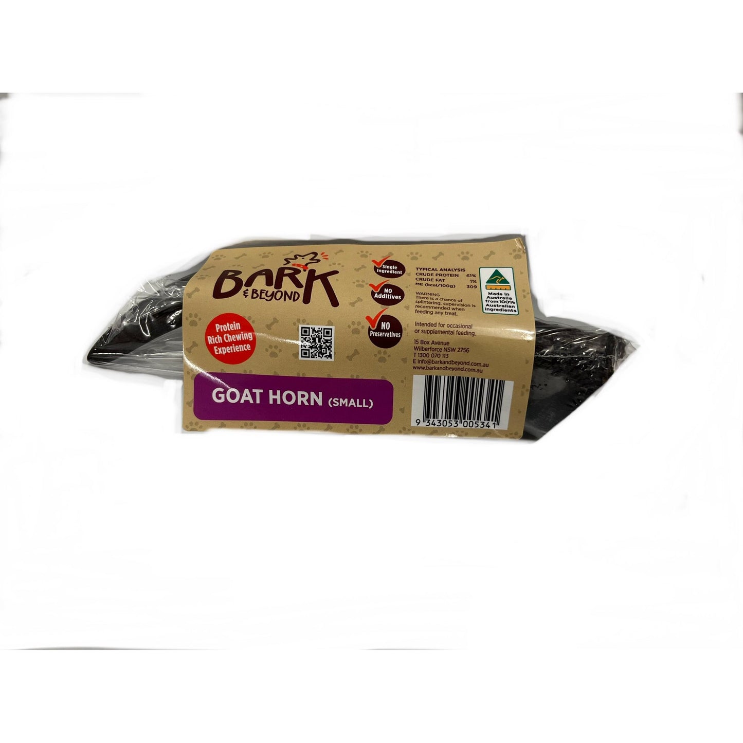 Bark & Beyond Dog Treats Goat Horn Small
