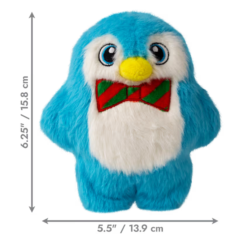 KONG Plush Dog Toy Holiday Snuzzles Penguin