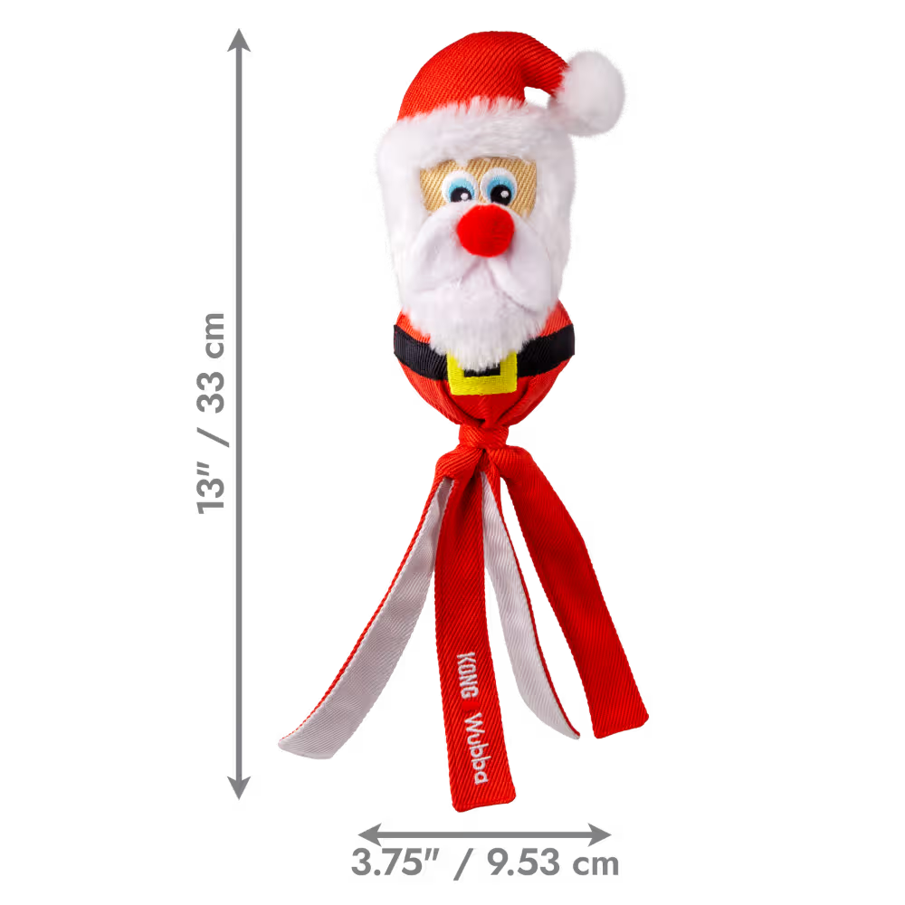 KONG Squeaky Dog Toy Holiday Wubba Assorted Large