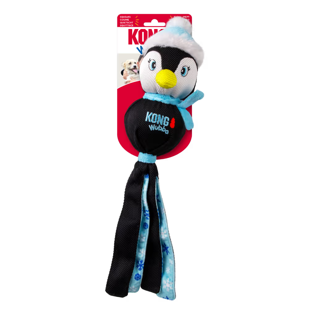 KONG Squeaky Dog Toy Holiday Wubba Assorted Large