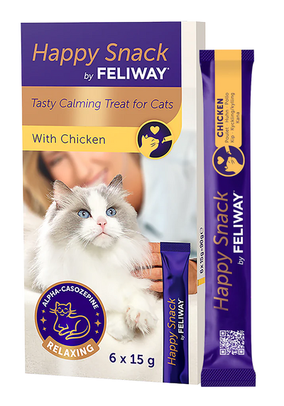 FELIWAY Cat Treat Happy Snack Calming Treat Chicken 15g x 6