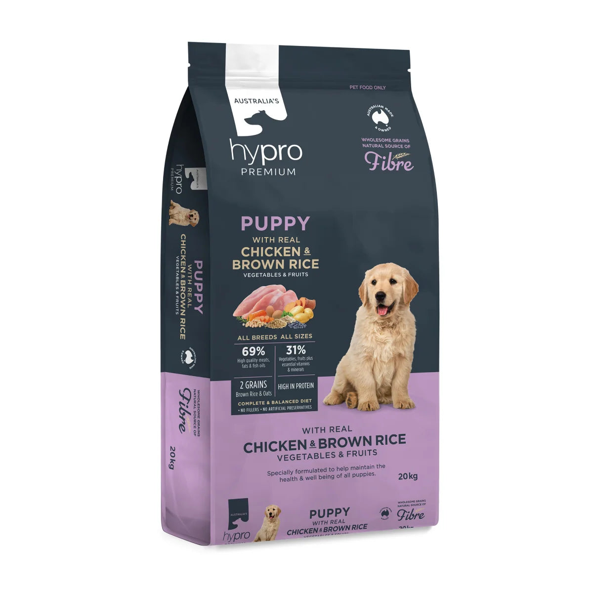 Hypro Premium Puppy Dog Dry Food Wholegrain Chicken & Brown Rice