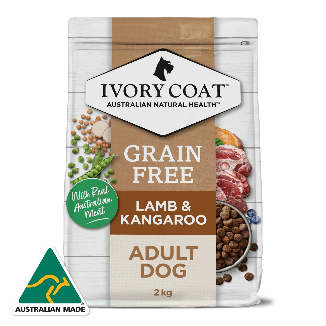 IVORY COAT - Grain Free Adult All Breeds Dry Dog Food Lamb & Kangaroo