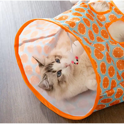 Cat Toy Tunnel Bag with Mouse