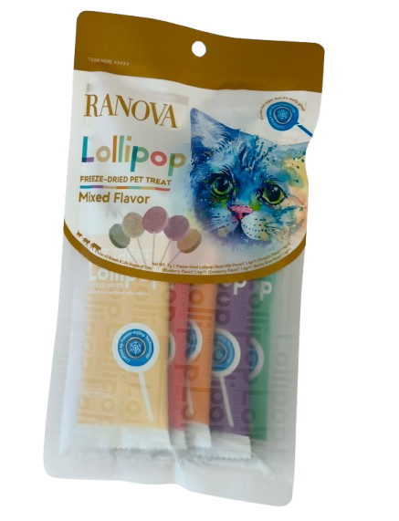 RANOVA Cat Treats - Freeze Dried Lollipop (Mixed Flavor) 1.4g x 5 pcs