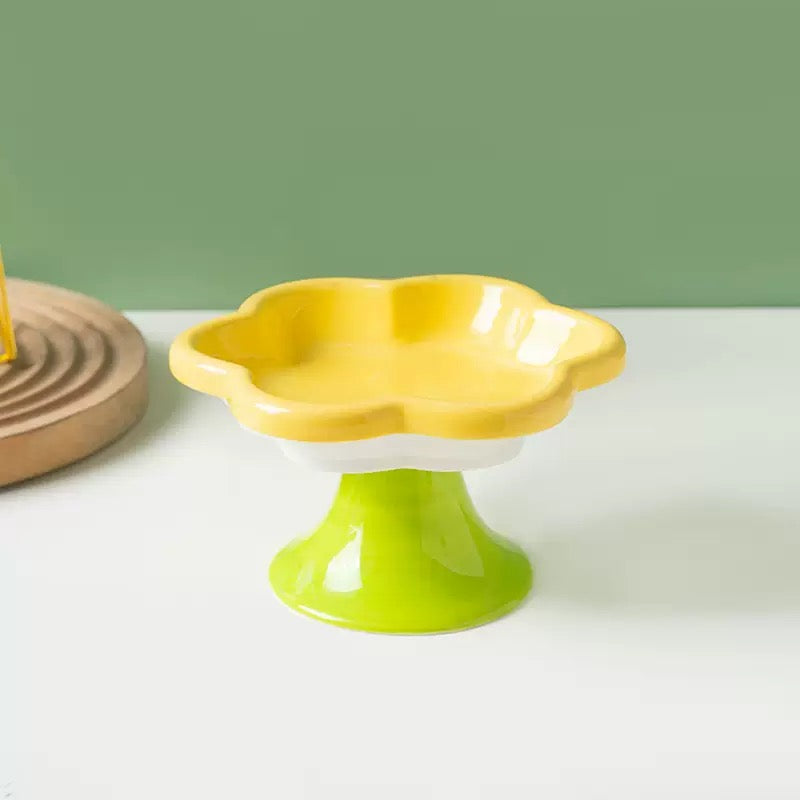 Ceramic Flower Pet Bowl