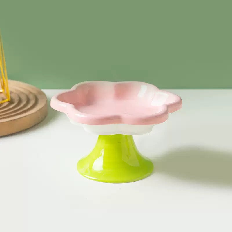 Ceramic Flower Pet Bowl