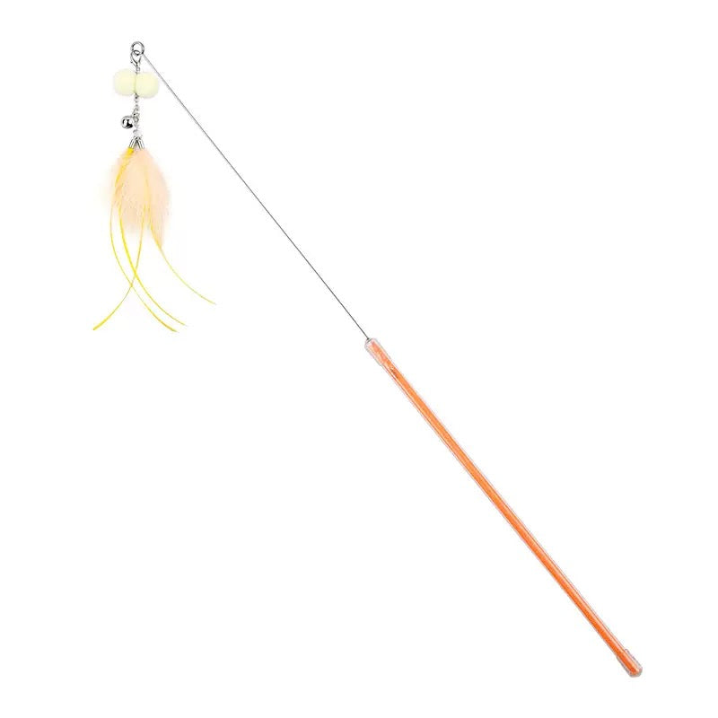 Cat Extendable Teaser Wand Toy - Yellow
