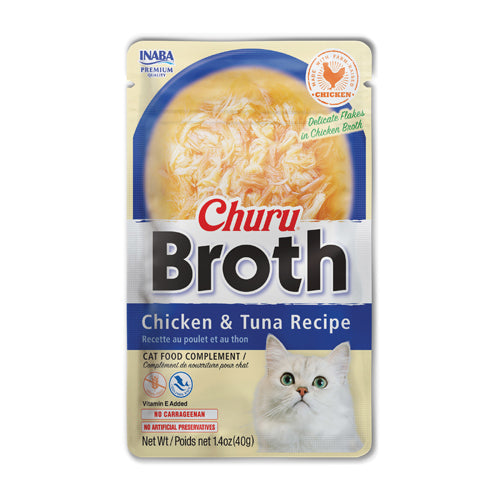 INABA Churu Broth Chicken & Tuna Recipe For Cat 40g