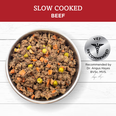 Ivory Coat Frozen Raw Dog Food Grain Free Slow Cooked Beef 250g x 6