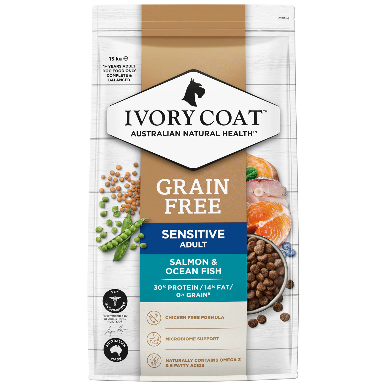 IVORY COAT - Grain Free Adult All Breeds Dry Dog Food Salmon & Ocean Fish