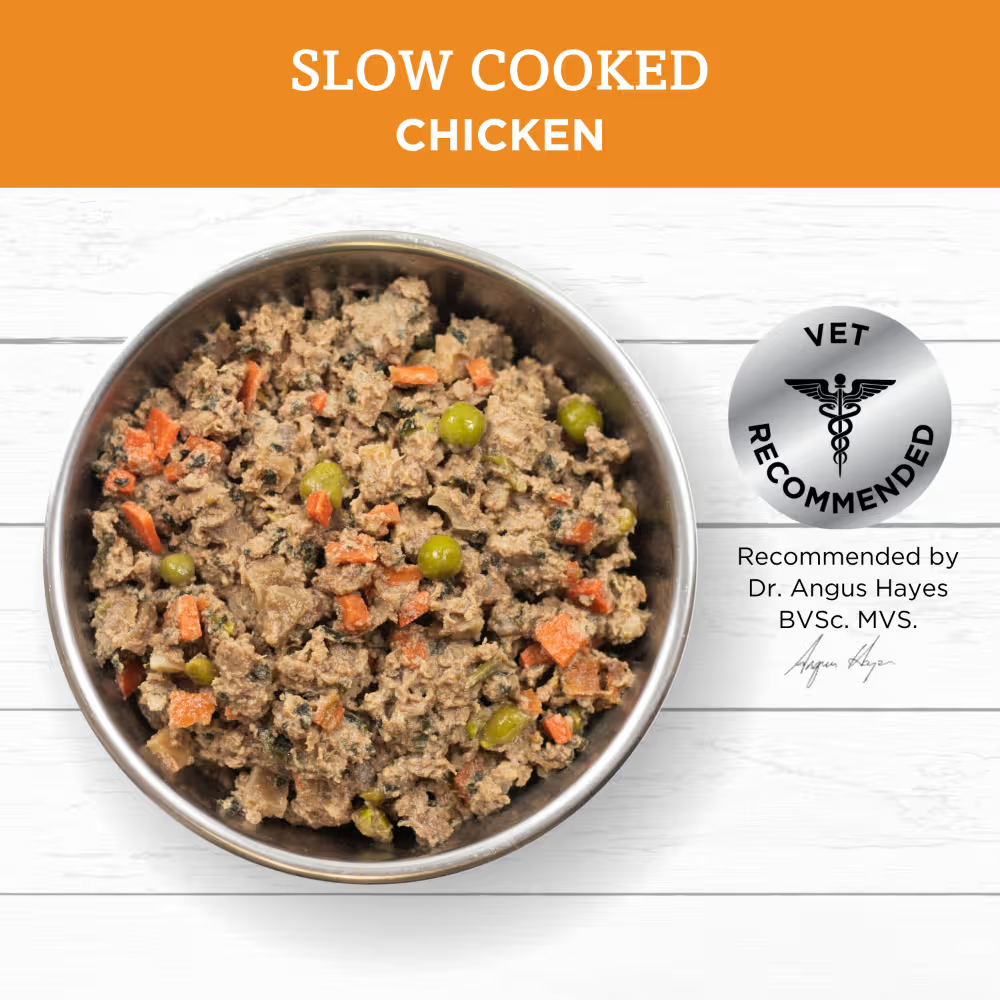Ivory Coat Frozen Raw Dog Food Grain Free Slow Cooked Chicken 250g x 6
