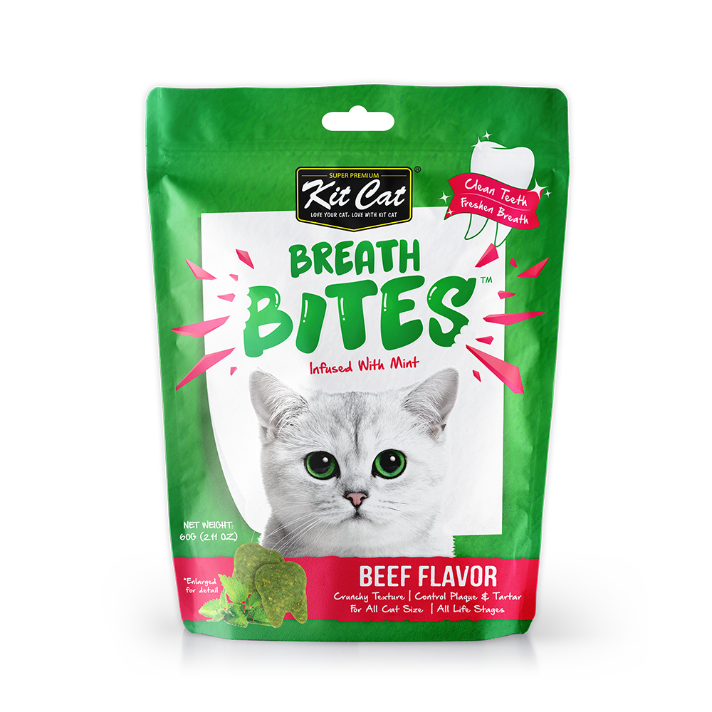 Kit Cat Breath Bites Cat Treat Beef 60g