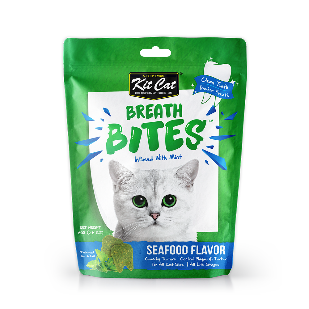 Kit Cat Breath Bites Cat Treat Seafood 60g