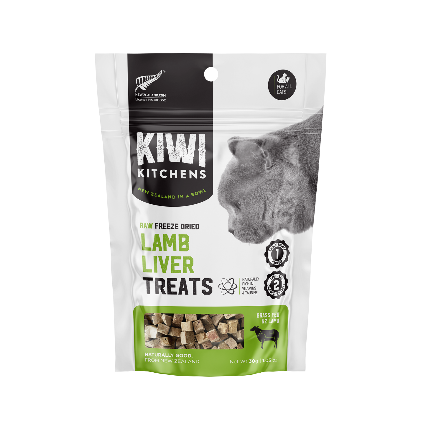 KIWI KITCHENS Freeze-Dried Cat Treat Lamb Liver