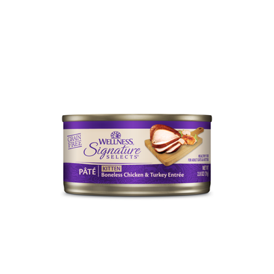WELLNESS Core Signature Selects Wet Cat Food Kitten Chicken & Turkey Entrée Pâté 79g x 12