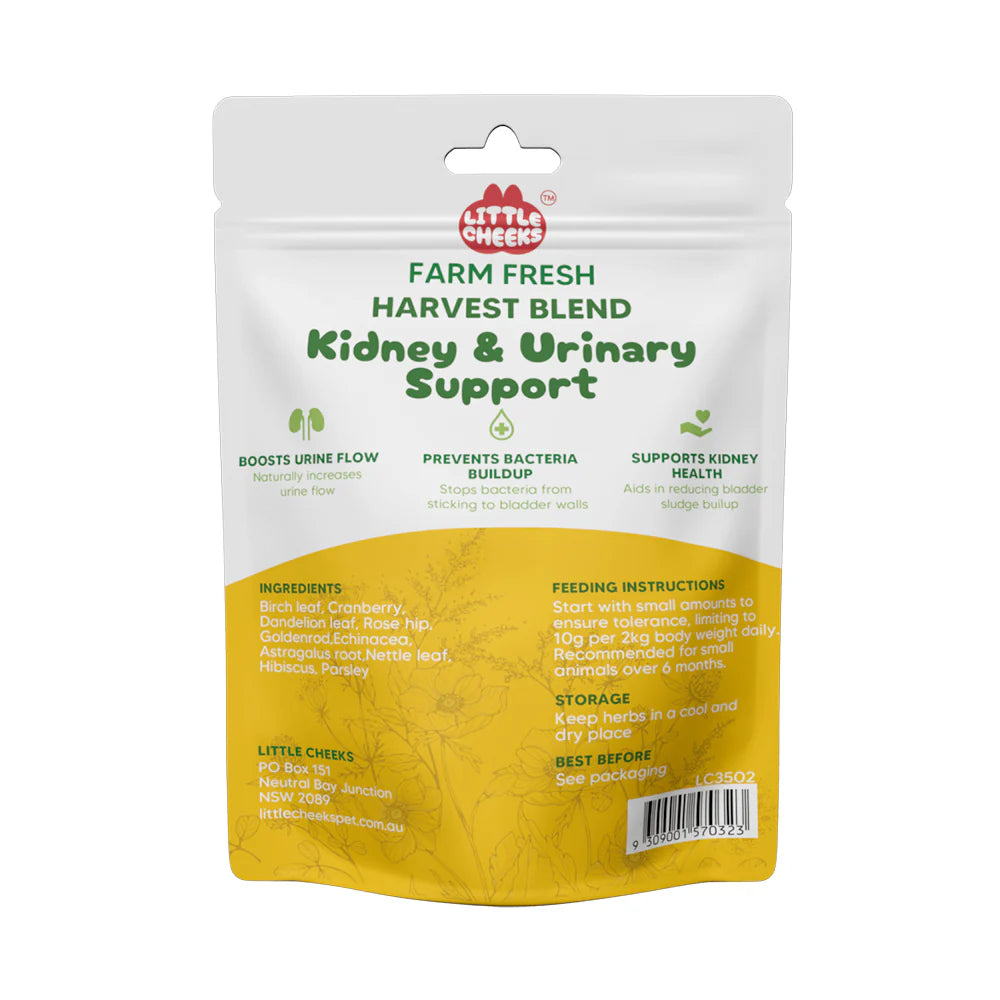 Little Cheeks Farm Fresh Harvest Blend Kidney & Urinary Support 50g For Rabbits & Guinea Pigs