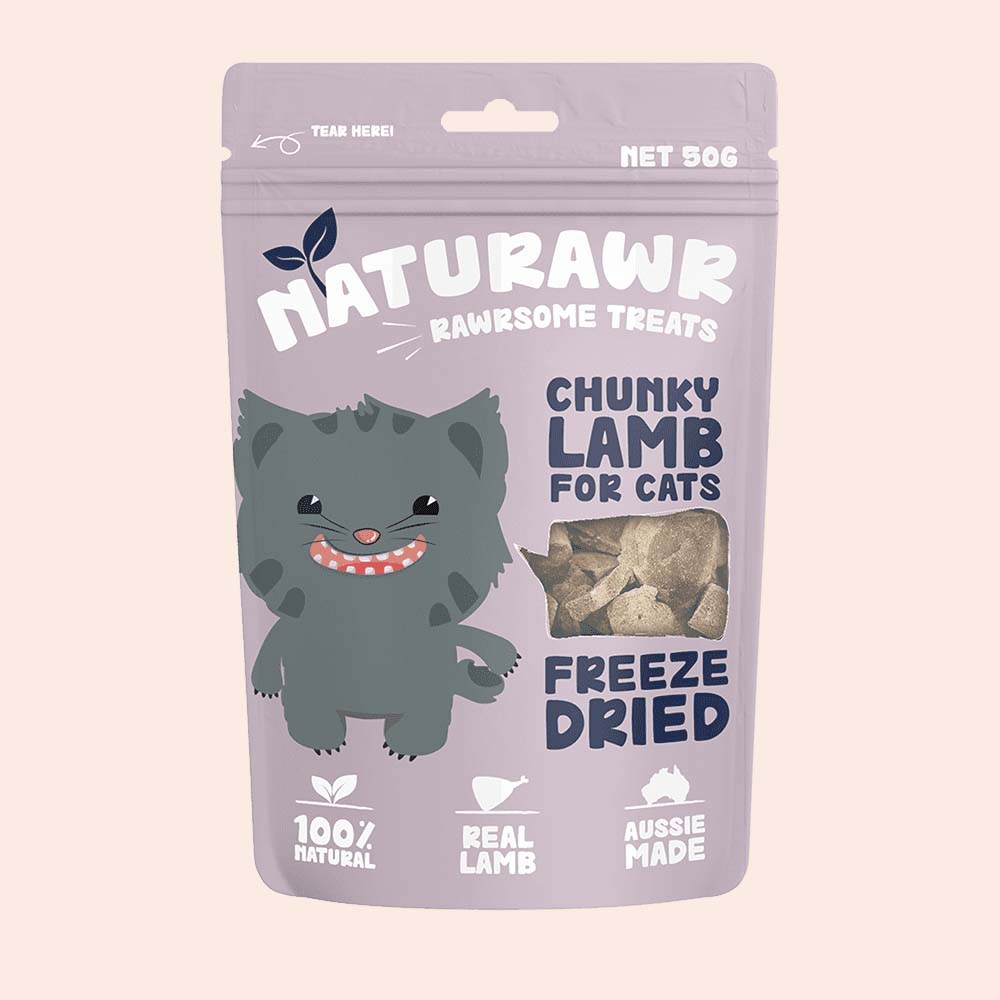 Naturawr Freeze-Dried Cat Treats Chunky Lamb 50g