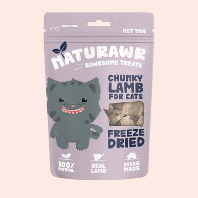 Naturawr Freeze-Dried Cat Treats Chunky Lamb 50g