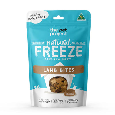 The Pet Projcet Pet Treats Freeze Dried Lamb Bites 50g