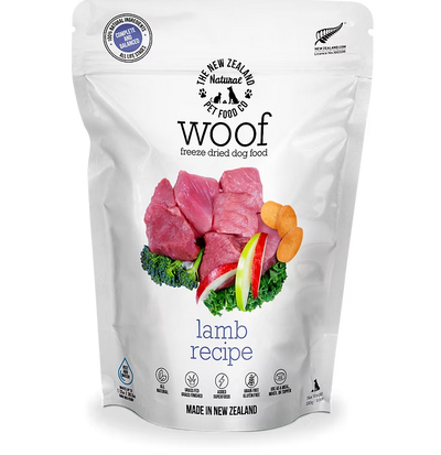 The New Zealand Natural Woof Freeze Dried Dog Food Lamb 280g
