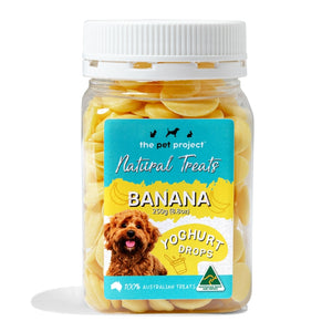 The Pet Projcet Banana Yoghurt Drops Dog Treats 250g