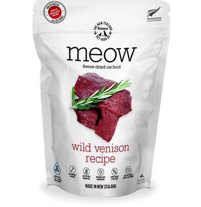 The New Zealand Natural Meow Freeze Dried Cat Food Wild Venison