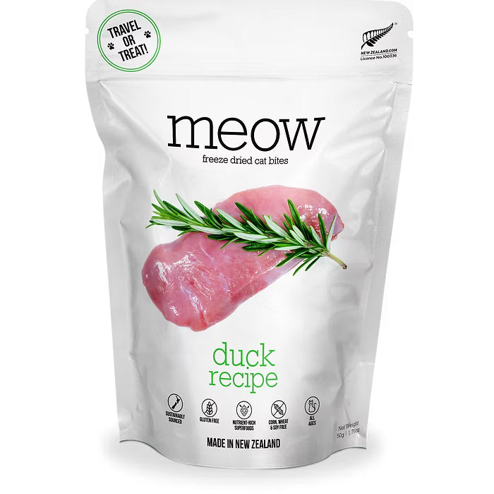 The New Zealand Natural Meow Freeze Dried Cat Food Duck