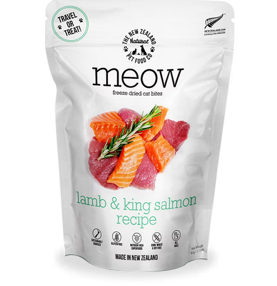 The New Zealand Natural Meow Freeze Dried Cat Food Lamb and King Salmon