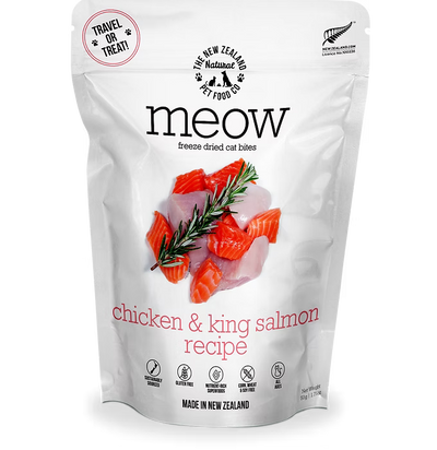 The New Zealand Natural Meow Freeze Dried Cat Food Chicken & King Salmon